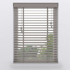 Houten Jaloezie - Bamboe Light Grey - 50 mm - 150x175 cm