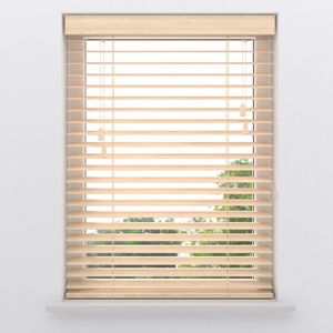 Houten jaloezie Easy Nerf 50 mm Bamboe Light Oak 210x175cm