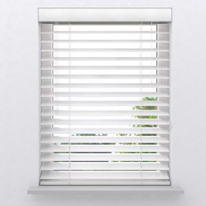 Houten Jaloezie Op Maat 65mm Nature White - Wit