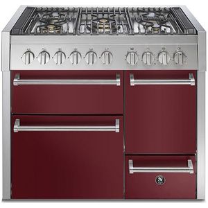 Steel GQ10SFF-D-4M fornuis Genesi 100/3 - Gas fornuis | Model 2024-Glanzend bordeaux