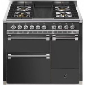 Steel AQ10SFF-D-4B Fornuis Ascot 100/3 D - Gas Fornuis | Model 2024-Mat antraciet