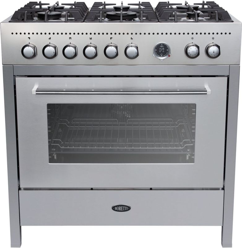 Boretti CRG916IXBE Gasfornuis 90cm 5 Zones