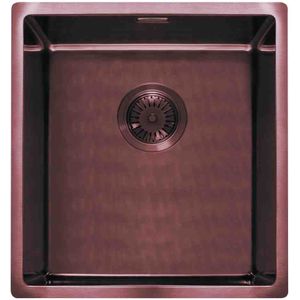 Lanesto 311613PB Enkel spoelbak Lanesto Urban 400 x 400 Patinated Brass (613/643) inleg