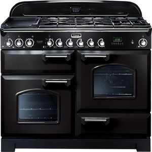 Falcon 130420100 Classic Deluxe 110 Black Chroom Gas fornuis