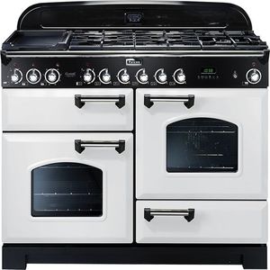 Falcon 100420610 Classic Deluxe 110 Wit Messing Gas fornuis