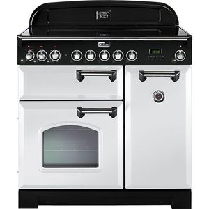 Falcon 100400611 Classic Deluxe 90 Wit Messing Inductie fornuis