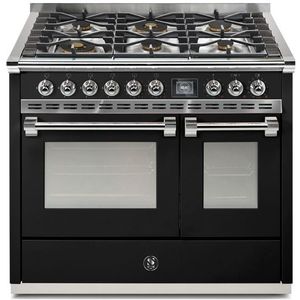 Steel AQ10SF-6W Fornuis Ascot 100- Gas Fornuis | Model 2024-Zwart