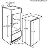 AEG NSK5O122DC Koelkast inbouw 122.5 cm