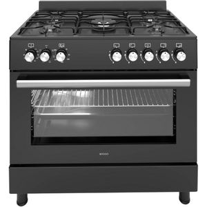 Wiggo WO-E906B(BB) Serie 6 - Gasfornuis - Zwart (SALE)