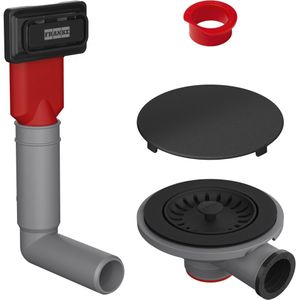 Franke 1120658444 Afv.set 3½&quot; DO incl. afdekpl. mat zwart accesoires spoelbak