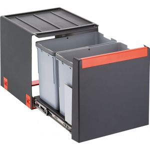 Franke 1340039330 Cube 40 handmatig 2 x 14 l inbouw afvalemmers