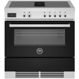 Bertazzoni PROCH94I1ENET 90 cm Air-Tec inductie fornuis met werkbladafzuiging
