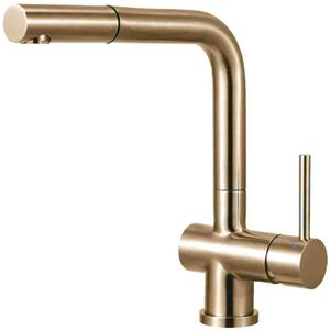 Lanesto 251270 Eenhendelkeukenmengkraan Lanesto Sereno met uittrekbare uitloop Gold