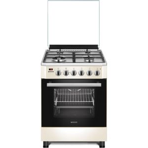 Wiggo WO-E639R(CX) Serie 9 - Gasfornuis - Wok - Cream Inox