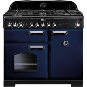 Falcon 100410800 Classic Deluxe 100 Blauw Chroom Gas fornuis