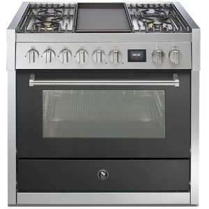Steel GQ9S-4T fornuis Genesi 90 - Gas fornuis | Model 2024-Mat antraciet