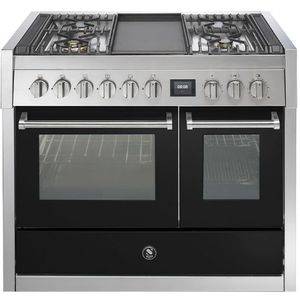 Steel GQ10SF-4T fornuis Genesi 100 - Gas fornuis | Model 2024-Zwart