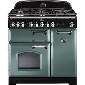 Falcon 100403500 Classic Deluxe 90 Mineral Groen Chroom Gas fornuis