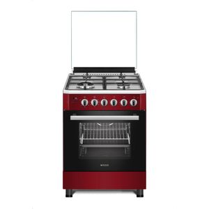 Wiggo WO-E639R(RX) Serie 9 - Gasfornuis - Wok - Red Inox