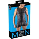 Svenjoyment - Mouwloze korte herenjumpsuit (zwart) - XL