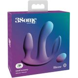 3Some totale extase - draadloze drievoudige vibrator (paars)