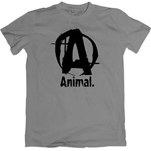 Animal Basic Logo T-Shirt Grijs Maat L