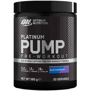 Optimum Nutrition Platinum Pump Pre Workout - Blue Raspberry - 380 gram (20 Servings)