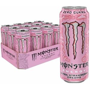 Monster Energy - Ultra - Energiedrank - Strawberry Dreams - 12x 500ml