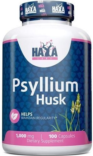 Haya Labs - Psyllium Husk - 100 Caps - Laxeermiddel - 500 mg per Capsule