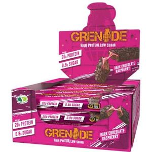 Grenade Protein Bars 12repen Dark Choco Raspberry