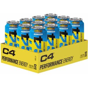 Cellucor - C4 Carbonated - Pre-Mixed Pre-Workout Drink - 12x 500ml - Millions Bubblegum