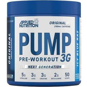 Applied Nutrition - Pump 3G Pre-Workout - Icy Blue Raz - 375 Gram