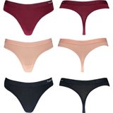 Apollo - Dames String - Rood - Bamboe 3-pack