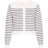 usha - BLUE LABEL - Gebreid Vest - Zwart/Wit - Lange Mouw