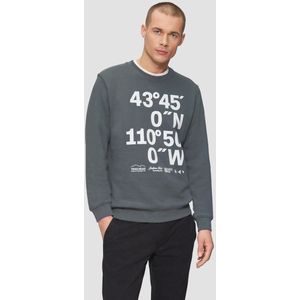 Sweater - Geribbelde Kraag - Sweatstof - Ronde Hals - Tekst Print