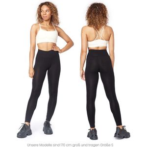 Bellivalini BLV-BLV50-289-LE Dames Leggings - Sport - Vrijetijdsbroek - Lang - Viscose - Sporbroek - Yogabroek - Zwart - S