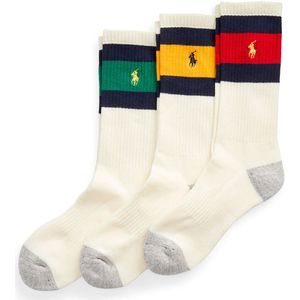 Ralph Lauren Accesorios 449858062 Crewsokken 3 Paren Wit EU 40-46 Man