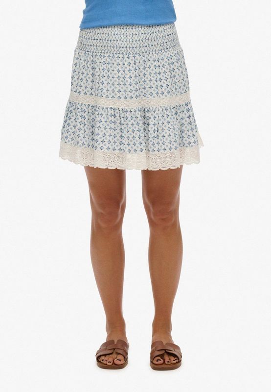 Superdry - Printed Lace Trim - Korte Rok