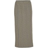 Vila - Vihella Jaquard - MIDI Rok - Zwart