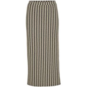 Vila - Vihella Jaquard - MIDI Rok - Zwart