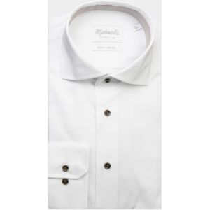 Michaelis slim fit heren overhemd, twill, wit