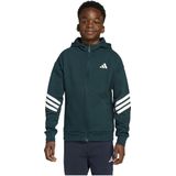 adidas - Future Icons 3 Stripes - Sweatshirt - Groen - Met Rits
