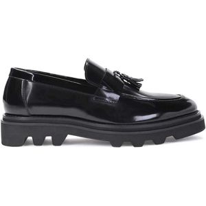 Kazar Studio - Zwarte Leren Loafers - Heren - 46 EU