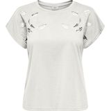 Jacqueline de Yong - T-shirt - Off-White - 100% Katoen