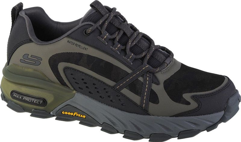 Skechers - Max Protect - Wandelschoenen - Zwart - Leer/Synthetisch