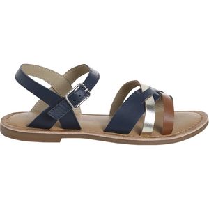 Vertbaudet Sandalen met fantasiebandjes van leer voor kinderen