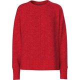 Pieces Trui Pcmalou Ls O-neck Cutline Knit Noos 17156727 Goji Berry/melange Dames Maat - L