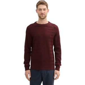 TOM TAILOR heren trui, 36165 - Bourgondië Rood Navy Multicolor, L