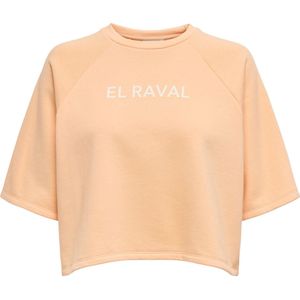 Sweatstof Top - Cropped - Katoen - Print Aan Voorzijde - Regular Fit