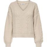 Jacqueline de Yong - Jdysigrid Life - Pullover - Cement - V-hals